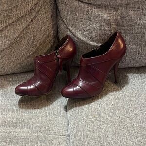 Miu Miu Purple Heeled Boots with Classic Design